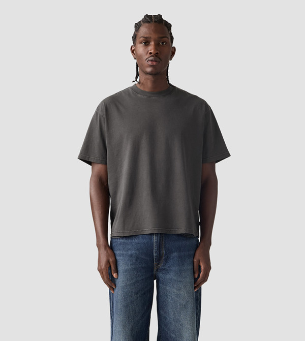 Levi's  Clothing - Grey Round Neck T-Shirts