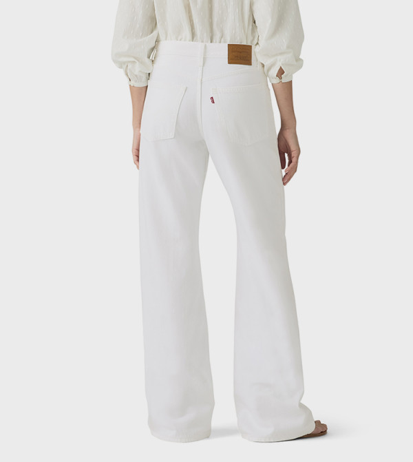 Levi's  Clothing - White Wide Leg Jeans
