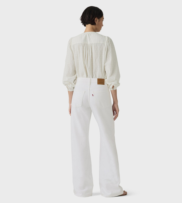 Levi's  Clothing - White Wide Leg Jeans