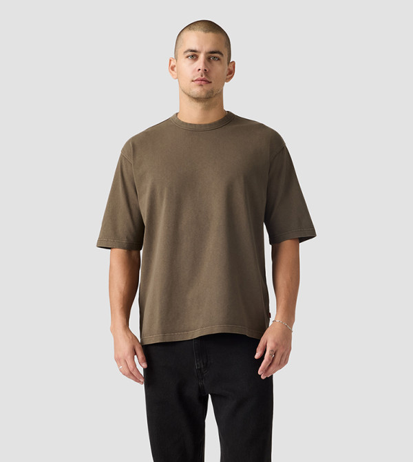 Levi's  Round Neck T-Shirts - Brown Round Neck T-Shirts