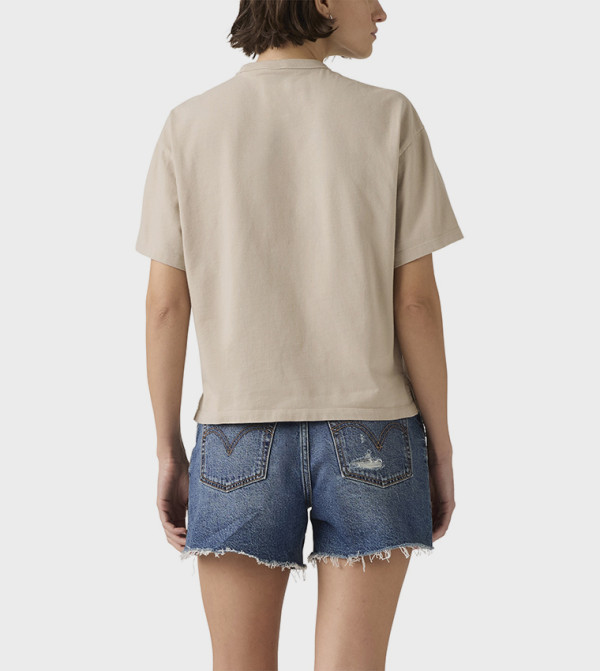 Levi's  Clothing - Beige Short Sleeve T-Shirts
