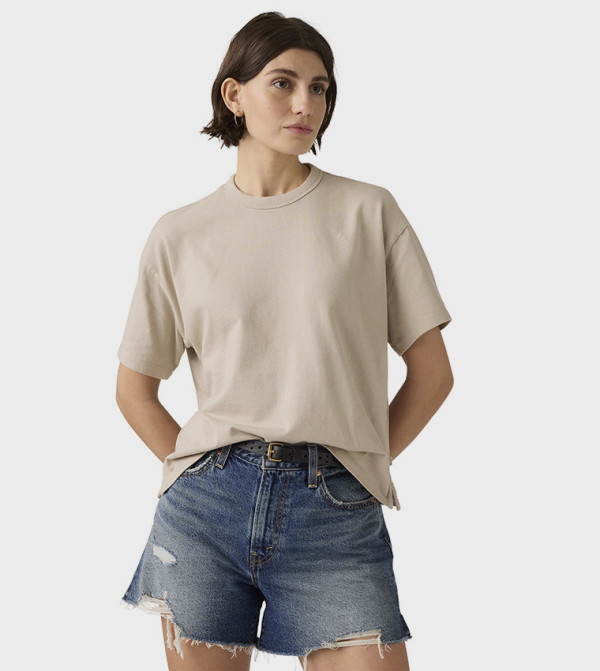 Levi's  Clothing - Beige Short Sleeve T-Shirts