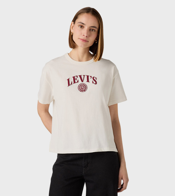 Levi's  Casual T-Shirts - White Short Sleeve T-Shirts