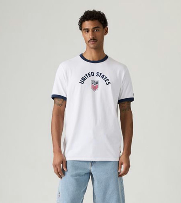 ليفايز  ملابس - أبيض Round Neck T-Shirts