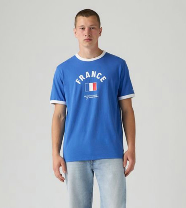 ليفايز  ملابس - أزرق Round Neck T-Shirts