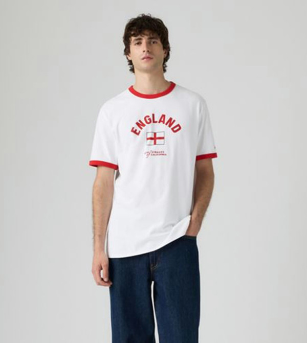 ليفايز  ملابس - أبيض Round Neck T-Shirts