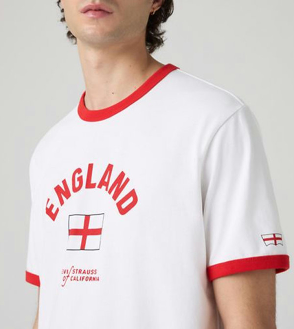 ليفايز  ملابس - أبيض Round Neck T-Shirts