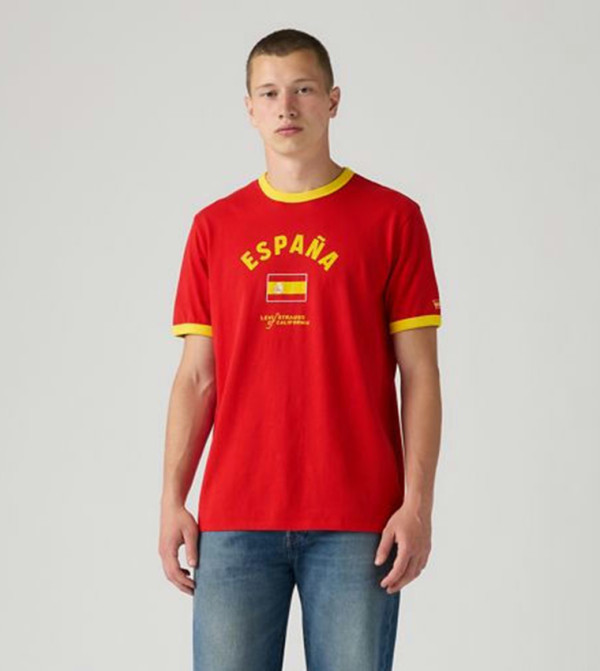 ليفايز  ملابس - أحمر Round Neck T-Shirts