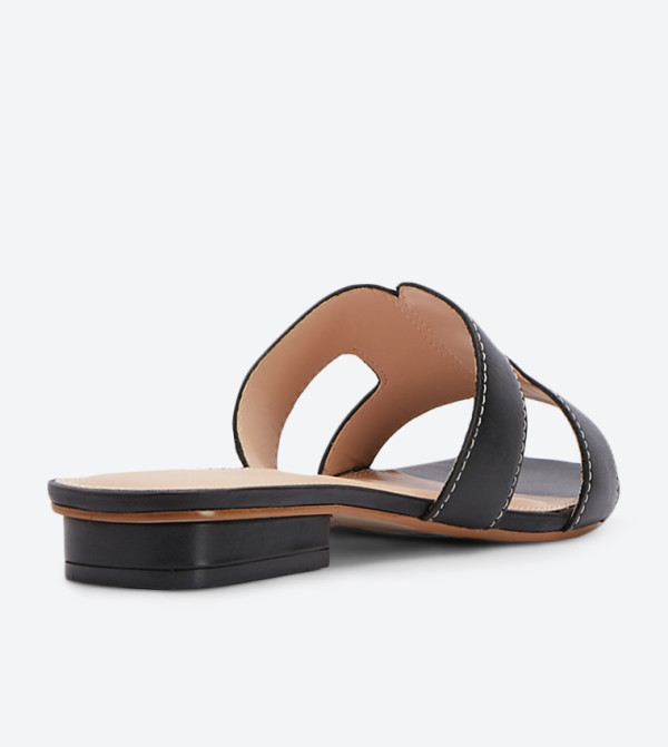 Dune London  Flip flops and Slides - Black Flats