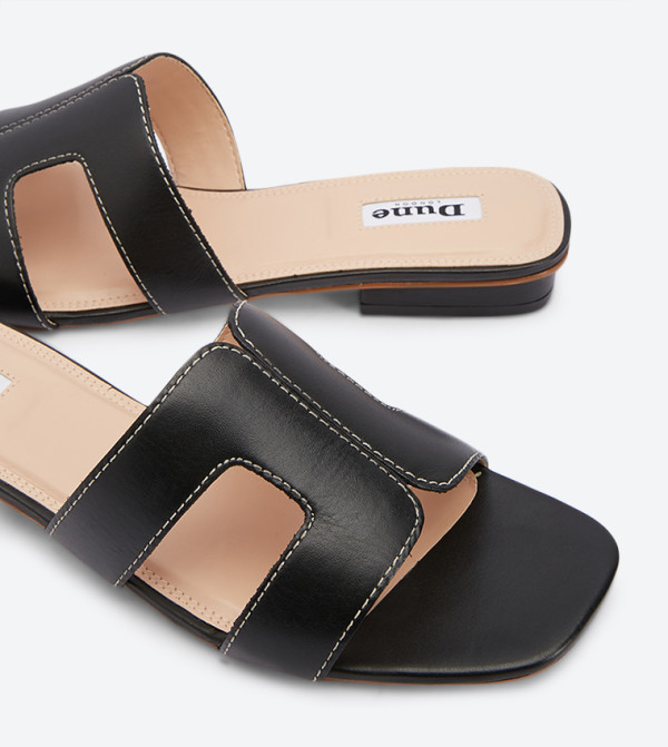 Dune London  Flip flops and Slides - Black Flats