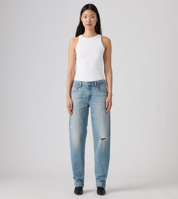 ليفايز  بناطيل جينز - أزرق Boyfriend jeans
