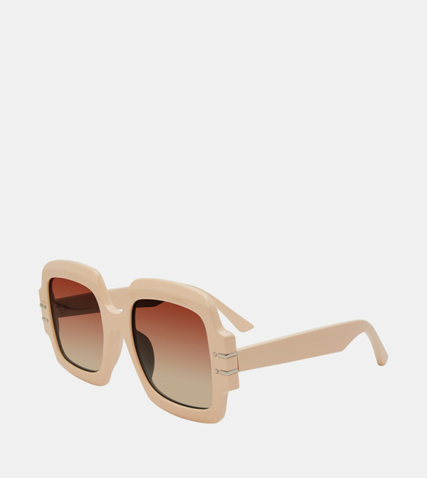 Steve Madden Steve Madden - Beige Square Sunglasses