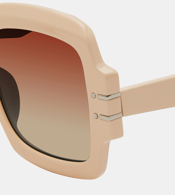 Steve Madden Steve Madden - Beige Square Sunglasses