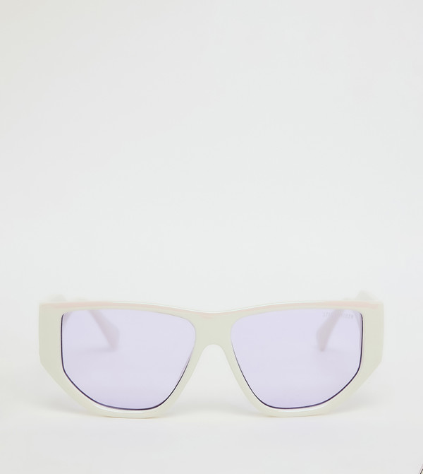 Steve Madden  Retro Sunglasses - Off White undefined