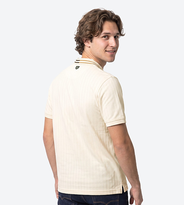 Beverly Hills Polo Club  Polo T-Shirts - Ivory Polo T-shirts