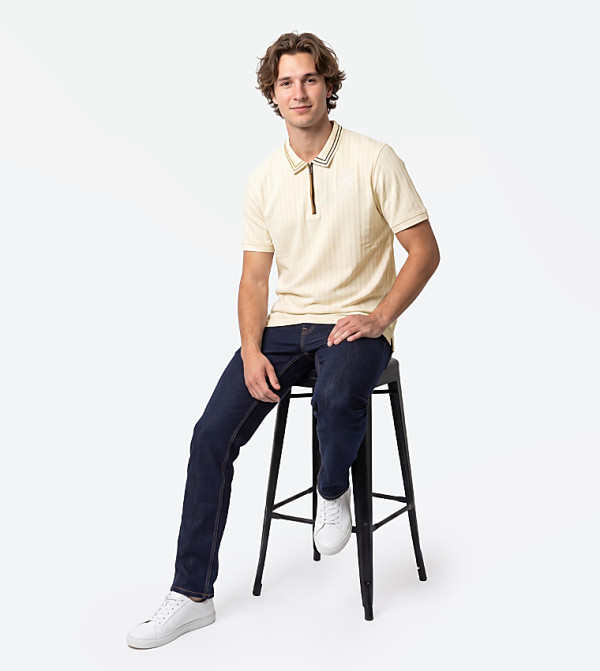 Beverly Hills Polo Club  Polo T-Shirts - Ivory Polo T-shirts