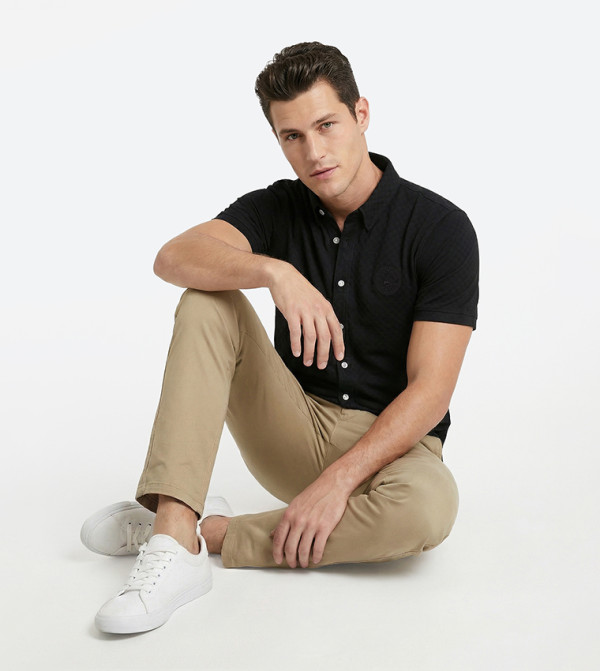 بيفرلي هيلز بولو كلوب  ملابس - أسود Short Sleeves