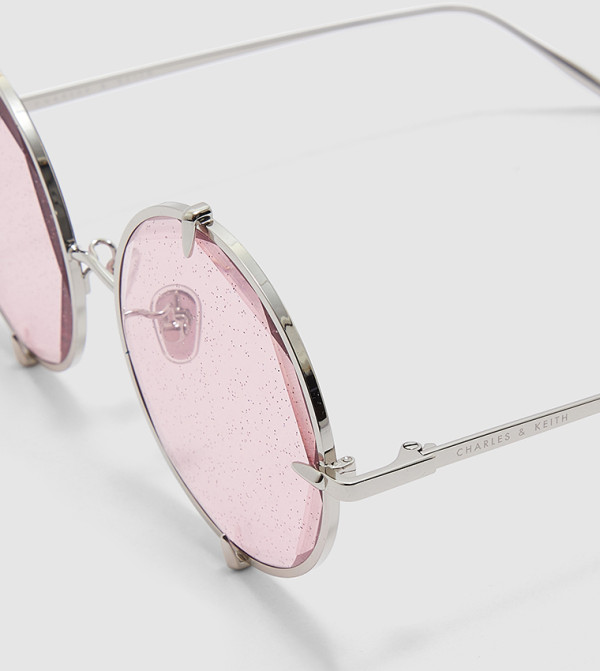 Charles & Keith  - Pink Round Sunglasses