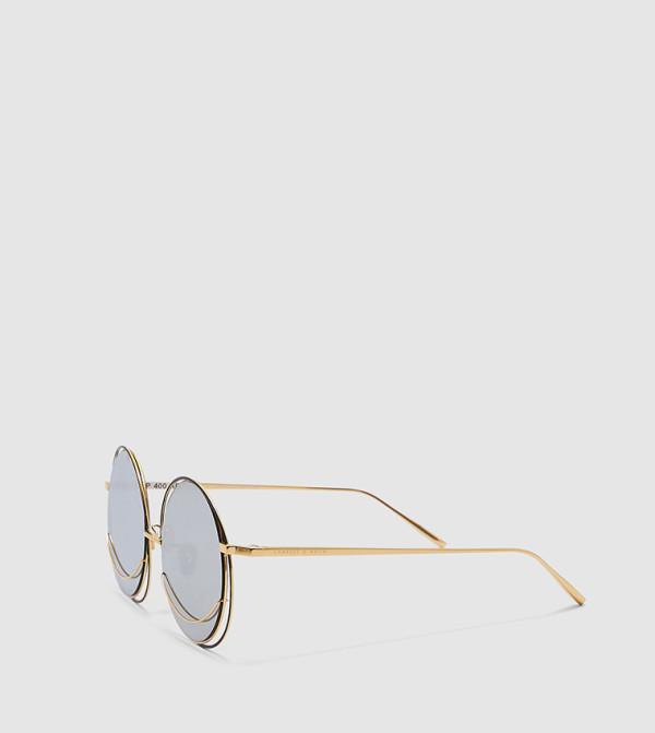 تشارلز آند كيث  دائرية - ذهبي Round Sunglasses