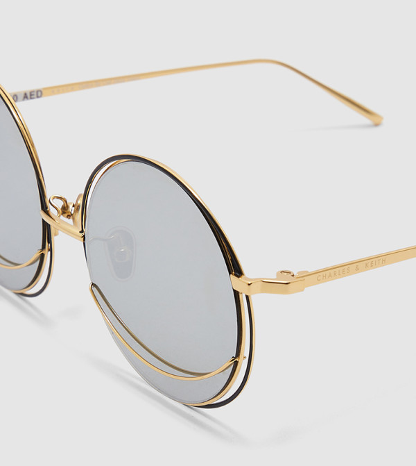 تشارلز آند كيث  دائرية - ذهبي Round Sunglasses