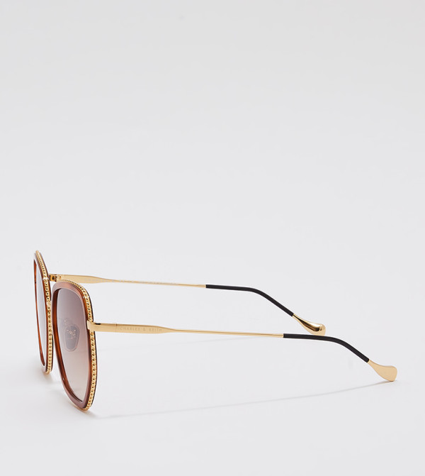 تشارلز آند كيث  نظارات الشمسية - بني  Round Sunglasses