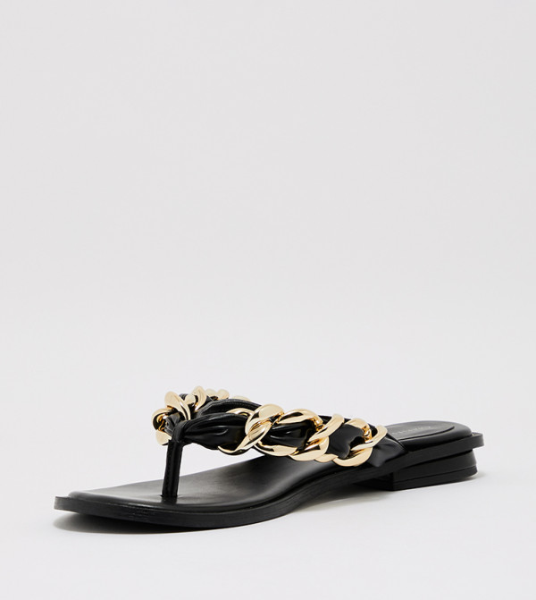 Charles & Keith Charles & Keith - Black Flat Sandals