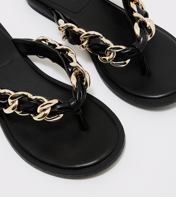 Charles & Keith Charles & Keith - Black Flat Sandals