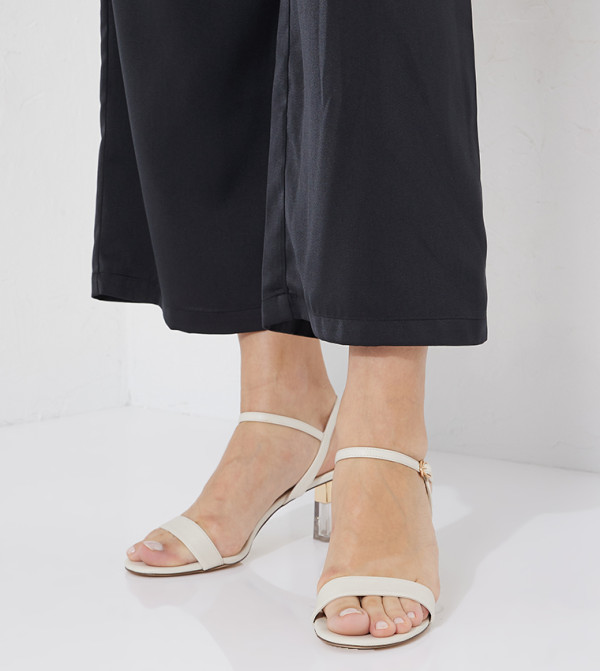 Charles & Keith Collections - White Heeled Sandals