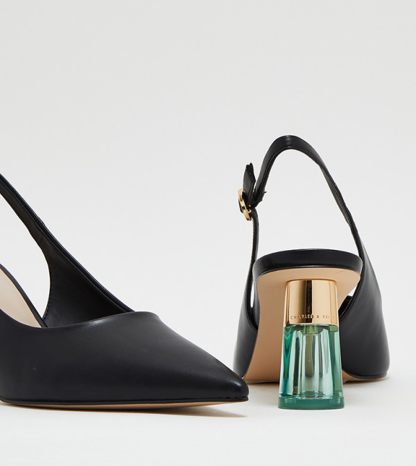 تشارلز آند كيث  صنادل - أسود Heeled Sandals