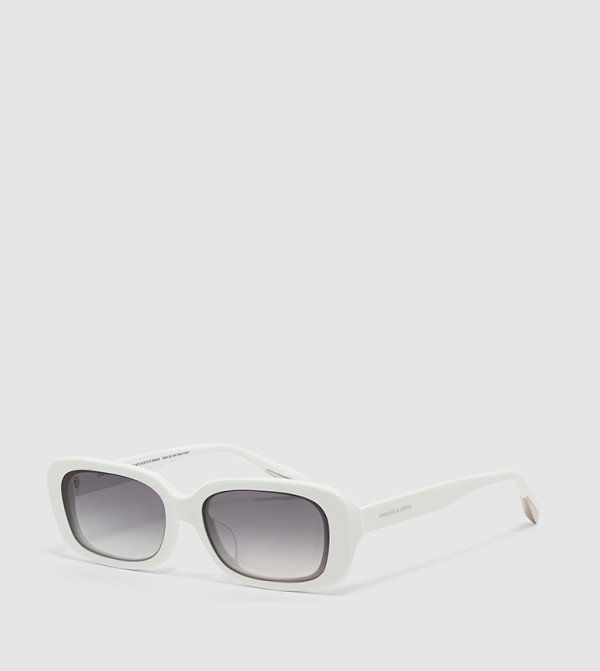تشارلز آند كيث  مربعة - أبيض Retro Sunglasses