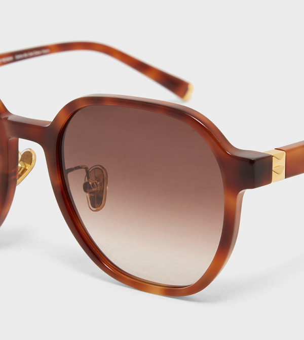 تشارلز آند كيث  نظارات الشمسية - بني  Square Sunglasses