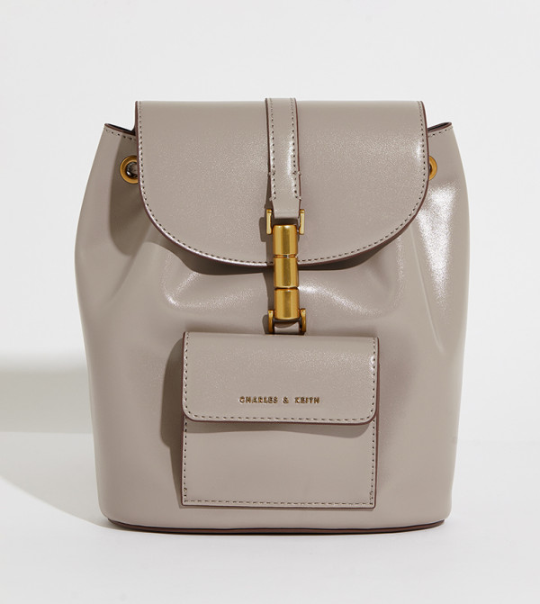 Charles & Keith  Travel Bags - Beige Backpacks