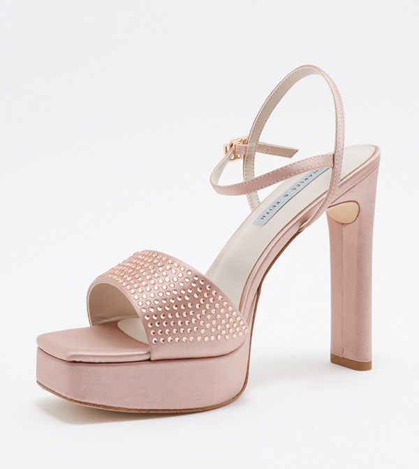 Charles & Keith  paste-hues - Nude Heeled Sandals