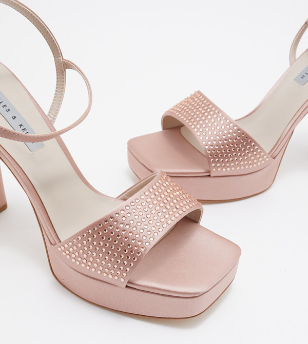 Charles & Keith  paste-hues - Nude Heeled Sandals