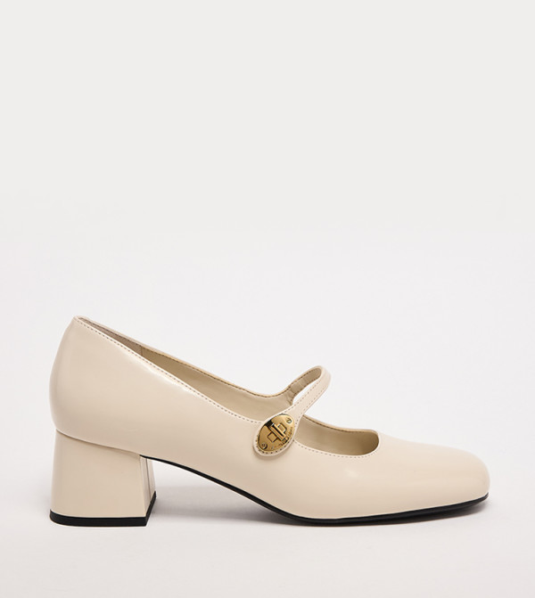 Charles & Keith  Mary Janes - Beige Mary Janes