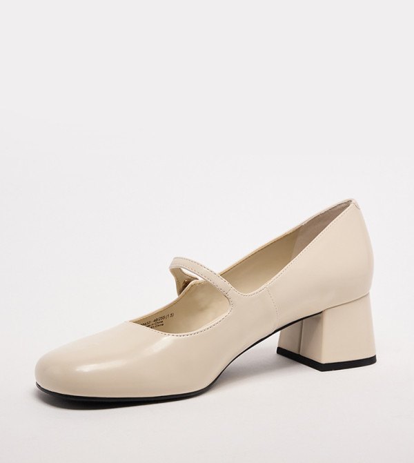Charles & Keith  Mary Janes - Beige Mary Janes