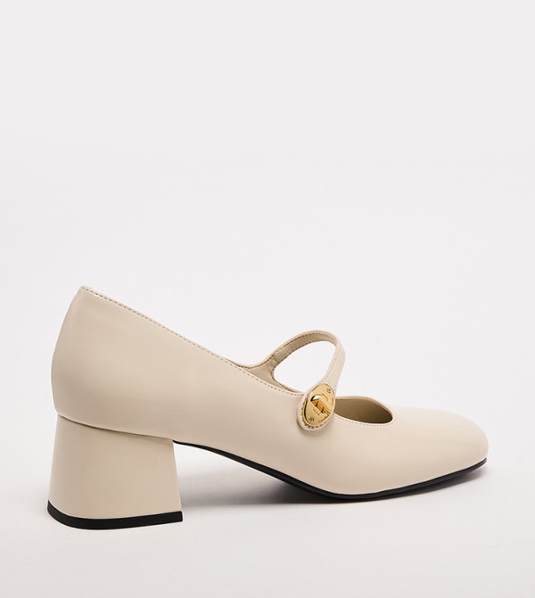 Charles & Keith  Mary Janes - Beige Mary Janes