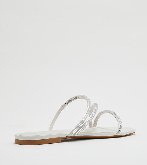Charles & Keith Charles & Keith - White Flat Sandals