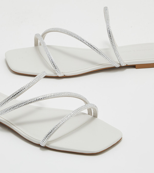 Charles & Keith Charles & Keith - White Flat Sandals