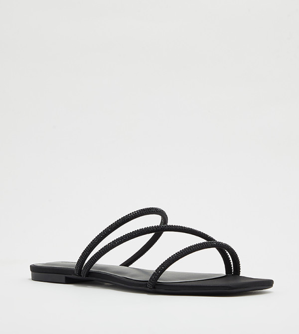 Charles & Keith  Flat Sandals - Black Flat Sandals