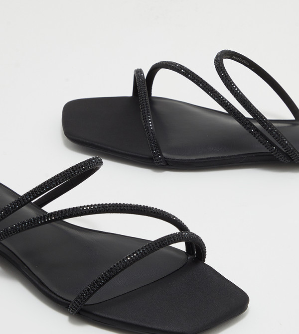 Charles & Keith  Flat Sandals - Black Flat Sandals