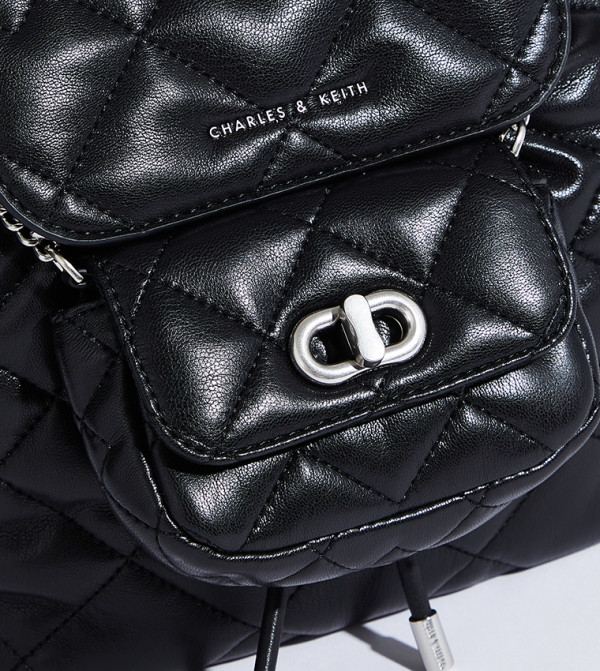 Charles & Keith Travel Bags - Black Backpacks