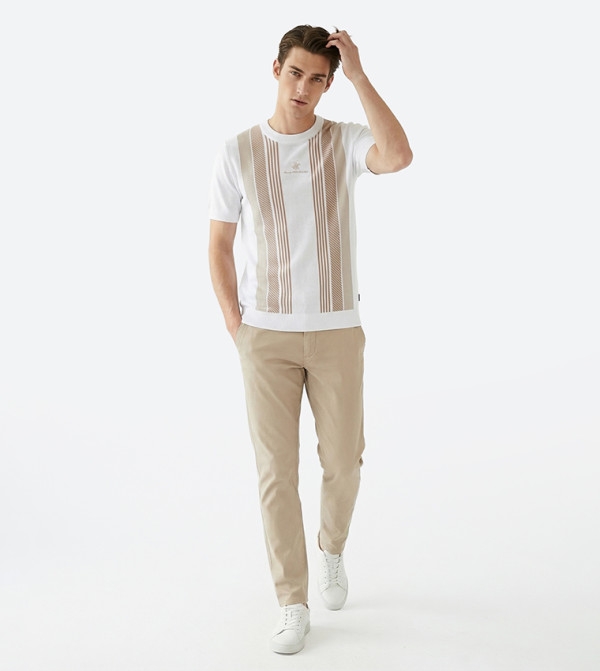 بيفرلي هيلز بولو كلوب  كنزة - أبيض Round Neck Sweaters