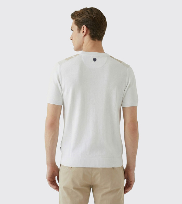 بيفرلي هيلز بولو كلوب  كنزة - أبيض Round Neck Sweaters