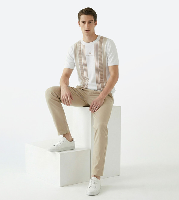 بيفرلي هيلز بولو كلوب  كنزة - أبيض Round Neck Sweaters