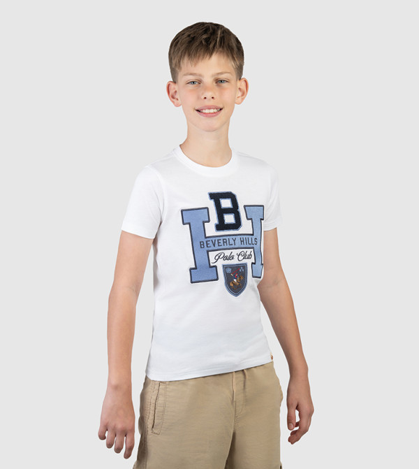 بيفرلي هيلز بولو كلوب  varsity-graphics - أبيض T-shirts