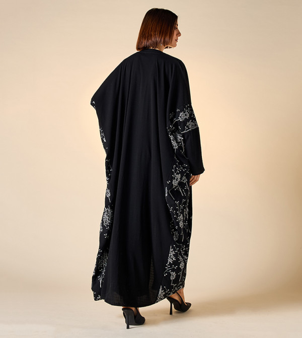 اتش ام  عباية - أسود Abayas