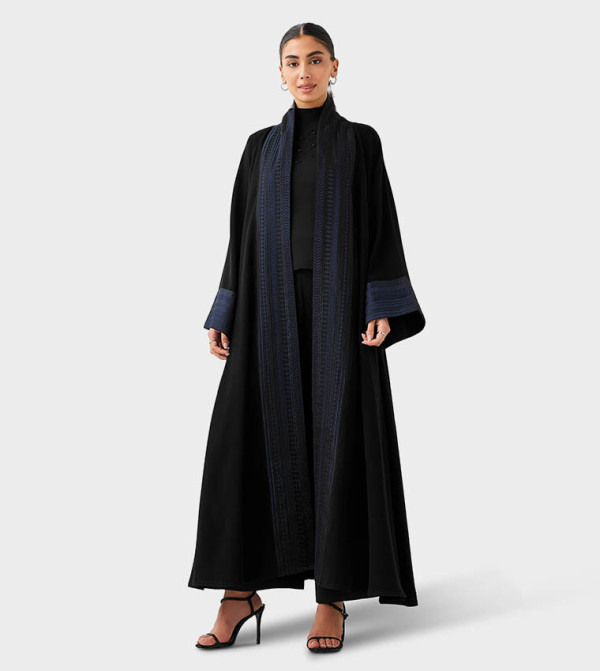 اتش ام  عباية - أسود Abayas