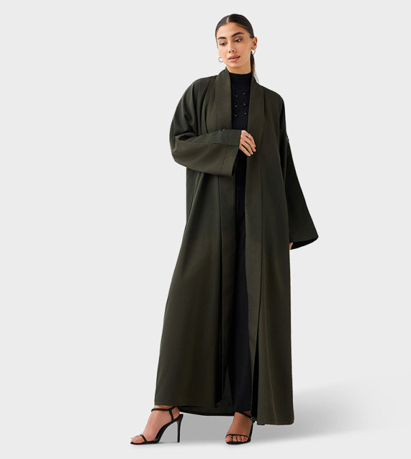 اتش ام  عباية - أخضر Abayas