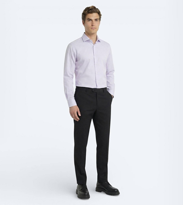 Kip  Long Sleeves - Purple Formal Pants